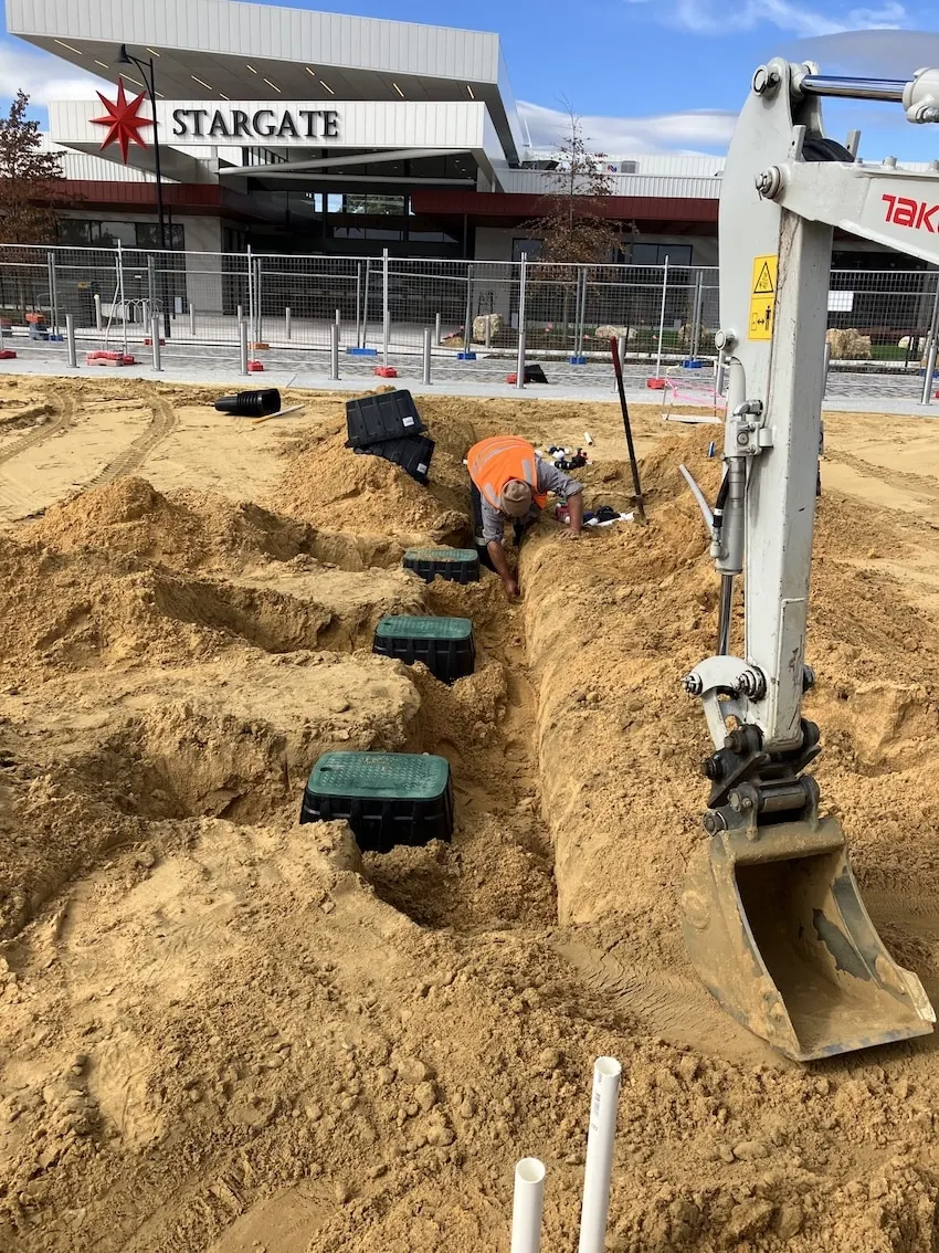 commercial shopping centre reticulation system installation perth